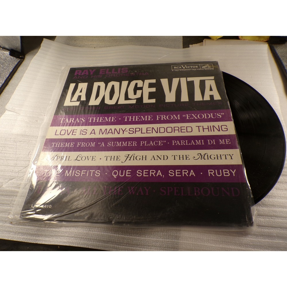 Ray Ellis La Dolce Vita Vinyl LP RCA Victor LPM-2410 Movie Themes 1961 Mono 12in